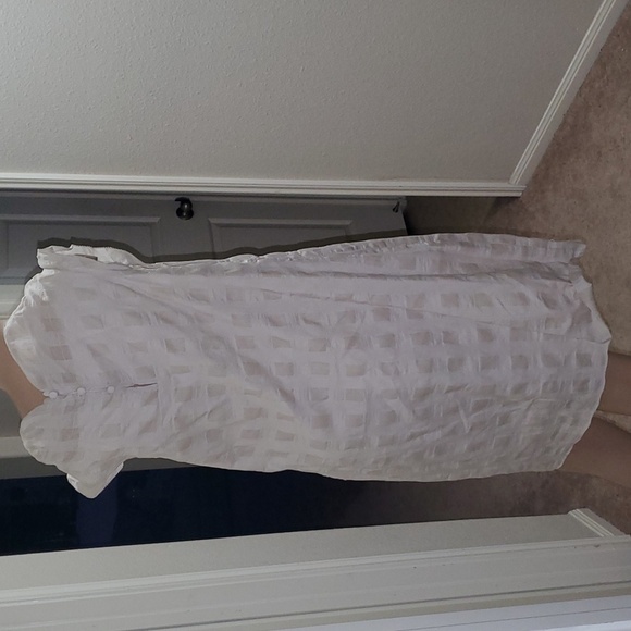 M textured shadow folding midi beige pockets luxe material lined - Picture 4 of 7